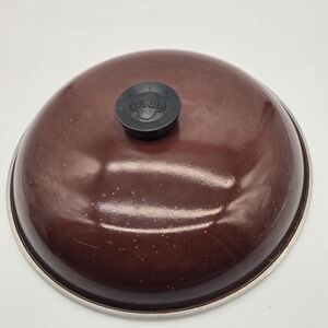 Vintage Brown Club Aluminum Large Stock Pot 12" Replacement LID Only